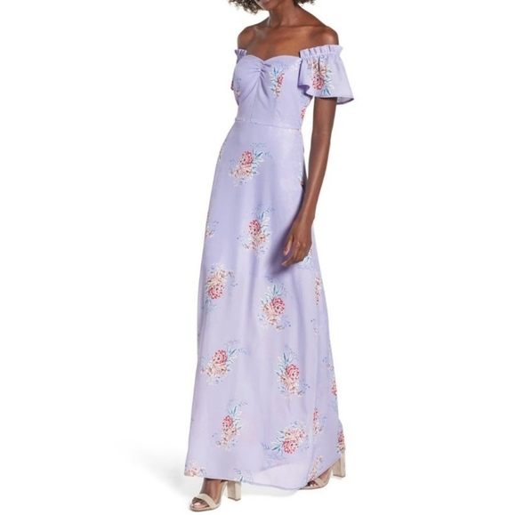 Socialite Off the Shoulder Maxi Dress NWT - Picture 1 of 15